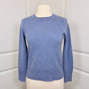 J.Crew Cashmere Sweater XS Blue Soft Preppy Classic Chic Capsule Luxury